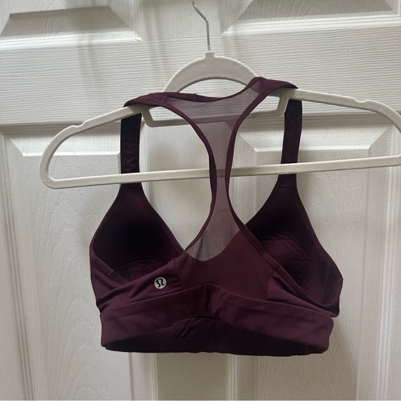 Lululemon Speed Up Bra C/D Dark Adobe Burgundy Sports Bra 6 red - Picture 2 of 3